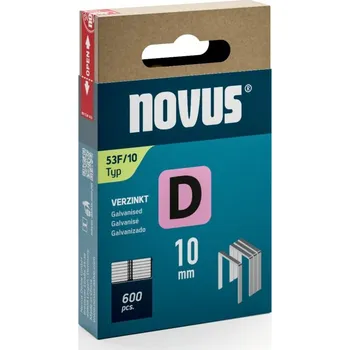 Průmyslová sponka NOVUS | Spony z plochého drátu typ D 53F pro sponkovačky Délky: 10 mm, Velikost balení: 600 ks