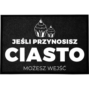 Rohožka VSTUPNÍ ROHOŽKA MONOCHROM 40X60 ČERNÁ DEKORACE MÓDNÍ DÁREK POTISK