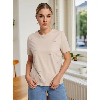 Oblečení a móda Sinsay - Tričko s krátkým rukávem - béžová - 623FG-08X - 623FG-08X-XXL