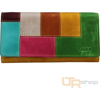 Peněženka V-17/DiR kožená dámská peněženka LAGEN - D.Blue-Multi