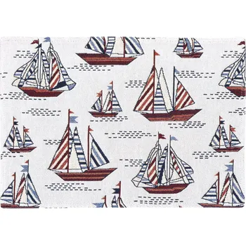 prostírání SCANquilt prostírání MOTIV plachetnice červenomodrá prostírání cca 30 x 45 cm