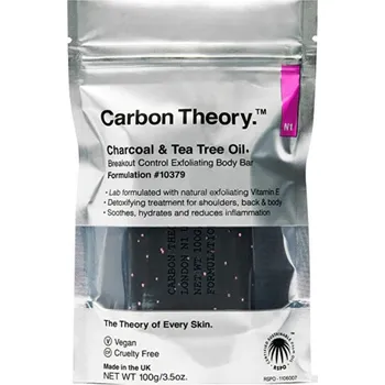 Mýdlo Carbon Theory Charcoal & Tea Tree Oil Breakout Control Exfoliating Body Bar - Exfoliační tělové mýdlo 100 g