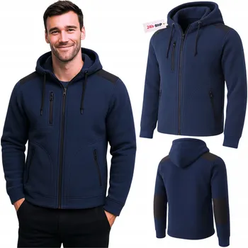 Pánská mikina Fleecová PRACOVNÍ Mikina fleecová Pracovní BOZP Ochranná TEPLÁ SILNÁ TMAVĚ MODRÁ