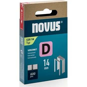 Průmyslová sponka NOVUS | Spony z plochého drátu typ D 53F pro sponkovačky Délky: 14 mm, Velikost balení: 600 ks