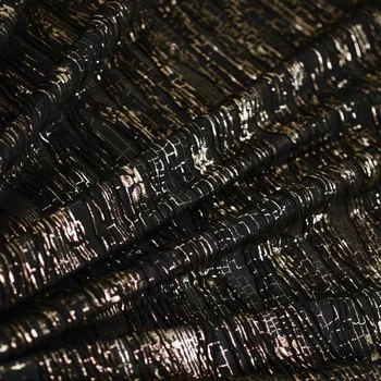 Úplet N2576 černý, zlatý tisk, š.150