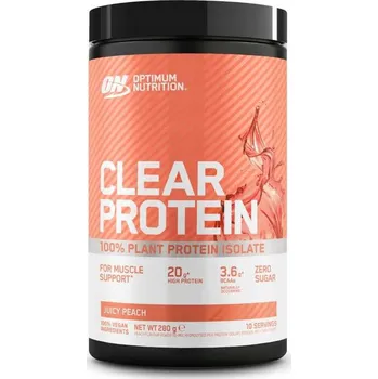 Protein OPTIMUM NUTRITION CLEAR PROTEIN 280g PEACH ROSTLINNÝ PROTEIN S PŘÍCHUTÍ BROSKVE