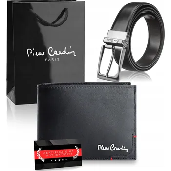 Peněženka Dárková Sada Pierre Cardin Peněženka Kožený Opasek Taška Certifikát