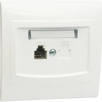 Elektrická zásuvka Telefonní zásuvka jednoduchá Vega GPT-1V bílá POLMARK