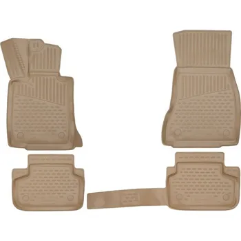 autokoberec Novline Gumové autokoberce BMW 5 2017-2023 (G30, béžové)