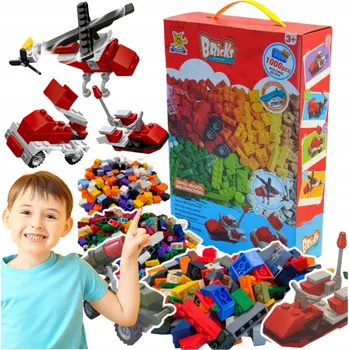 ostatní stavebnice Stavebnice pro DĚTI 1000 DÍLŮ záchranná vozidla HASIČI velké