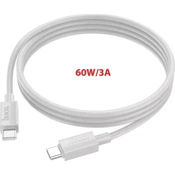 Datový kabel HOCO Dobíjecí, datový kabel pro Samsung Galaxy A34 5G, 60W 3A, bílý, white, USB-C na USB-C, nahrazuje originál