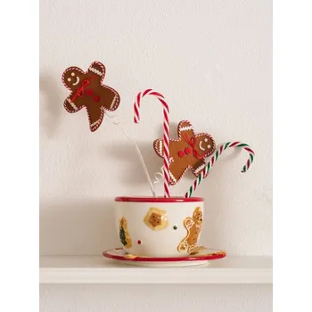 Vánoční dekorace Sinsay - Vánoční dekorace ve tvaru perníkového panáčka - hnědá - 581FP-88X - 581FP-88X-ONE