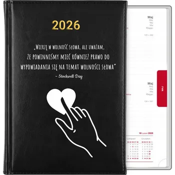 Kalendář Knižkový kalendář 2026 A5 černý