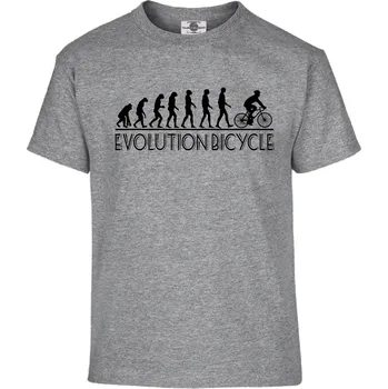 Pánské tričko Tričko Evolution Bicycle Druh: Dětské, Barva: Šedá, Velikost: 110-XS