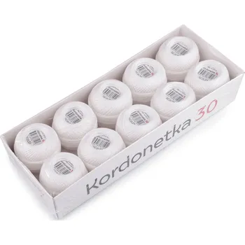 Příze Příze Kordonetka 20 g Varianta: 8002/30 bílá, Balení: 10 ks