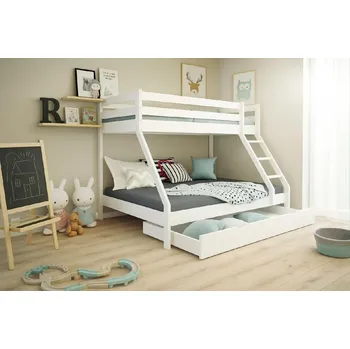 Postel Posteľ Mike bílá + matrace Optimal Comfort + rošty ZADARMO