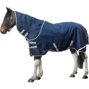 Deka pro koně HKM Deka nepromokavá Carina HKM, s krkem, 0 g, deep blue Délka zad: 155 cm