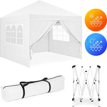 Zahradní stan MultiGarden Zahradní stan s nůžkovou konstrukcí + 4 boční stěny