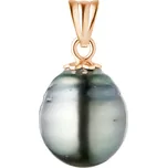 Noblesní přívěsek z růžového zlata s pravou tahitskou perlou