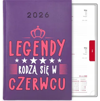 Kalendář Knihový kalendář 2026 A5 fialový