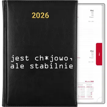 Kalendář Knižkový kalendář 2026 A5 černý