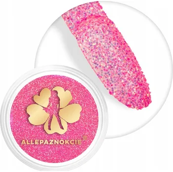 Přípravek na nehty Prášek Ozdoby Na Nechty ALLEPAZNOKCIE 2g Shine Neon Coral Růžový Č.11