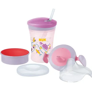 Kojenecká láhev NUK Dětský hrníček LEARN TO DRINK set - holka