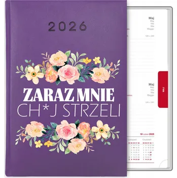 Kalendář Knihový kalendář 2026 A5 fialový