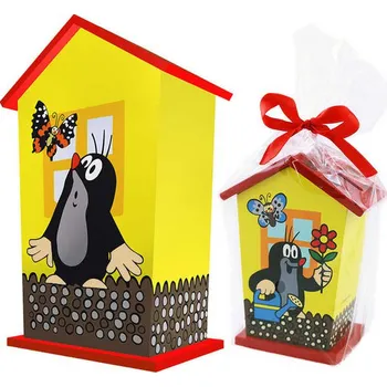 Pokladnička _Ostatní 1_ DŘEVO Pokladnička KRTEK domeček *DŘEVĚNÉ HRAČKY* 311107