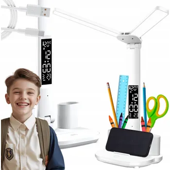 Lampička Stolní lampička TradeBaazar LED lampa dvojitá bílá výkon až 5 W