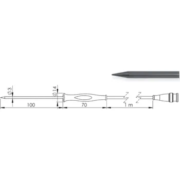 Vpichová teplotní sonda Greisinger GES 500 GF 1T-E3-B-BNC