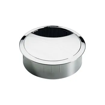 Nábytkové kování Kovová kabelová průchodka Hettich chrom 60 mm zirkonový odlitek