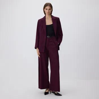 Reserved - Kalhoty se sklady - mahagonová - 318FT-93X - 318FT-93X-L