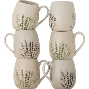 Stolování Béžové hrnky v sadě 6 ks z kameniny 400 ml Bea – Bloomingville ID_1775524