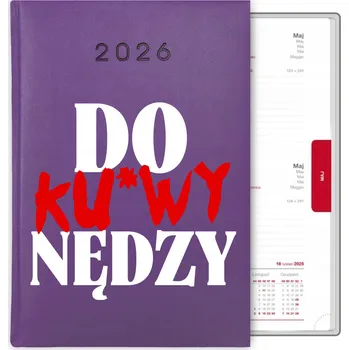 Kalendář Knihový kalendář 2026 A5 fialový