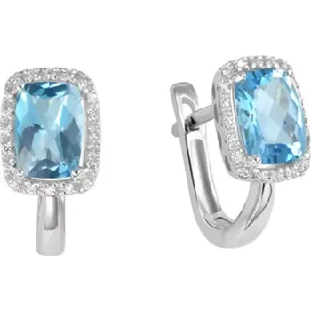 Náušnice Dámské náušnice přírodní diamant 1.90 ct topaz GKW47282TPZ