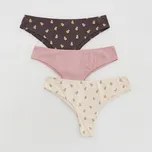 Reserved - Kalhotky brazilky 3 pack - pudrově růžová - 437EZ-39X - 437EZ-39X-XXL