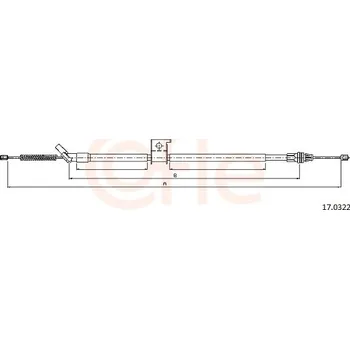 Lanko parkovací brzdy Tažné lanko, parkovací brzda COFLE (17.0322)