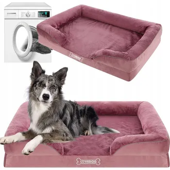 Pelíšek pro psa Lovedog ortopedické pelíšek pro psa, růžové, 90 cm x 60 cm