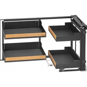 Peka 05.2351.KPL - Magic Corner Standard Fioro 900/450/ pravý/ antracit (Pravý rohový výsuvný systém do kuchyňské linky)