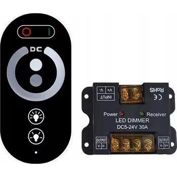 LED osvětlení RF Rádiový Stmívač LED MONO DÁLKOVÝ OVLADAČ s Dotykovým Ovládáním 12V 24V 30A 360W VÝKONNÝ