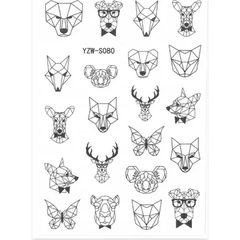 samolepka Samolepky na nehty, samolepicí, zvířata YZW-S080