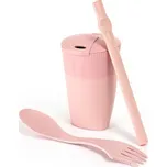 LIGHT MY FIRE Sada hrnku, brčka a příboru ReKit BIO RŮŽOVÁ