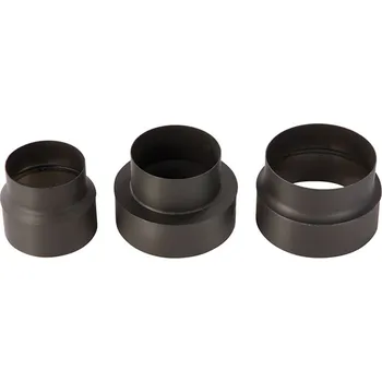 Audio redukce KOVO KRAUS Přechodka kouřovodu (kamna/komín) Ø180/120mm, tl.1,5mm, černá