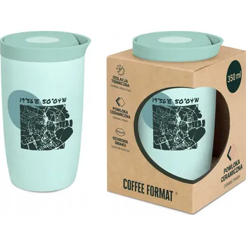 Coffee Format Termohrnek, Mátový s motivem mapy, 350 ml