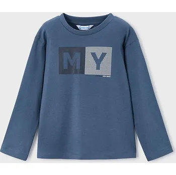 Chlapecké tričko Triko s dlouhým rukávem basic MY MINI středně modré Mayoral velikost: 116
