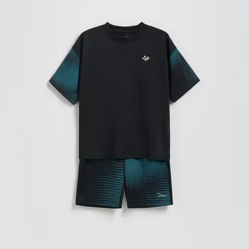 Dětská móda Reserved - Sportovní sada s potiskem - černý - 456HF-99X - 456HF-99X-134