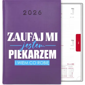 Kalendář Knihový kalendář 2026 A5 fialový