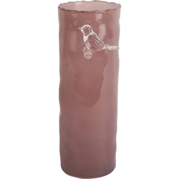 Váza Růžová skleněná váza (výška 27 cm) Bird On Branch – PT LIVING ID_1815574