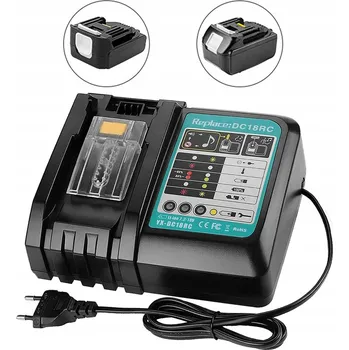 Náhradní nabíječka pro Makita DC18RC rychlonabíječka s LED displejem